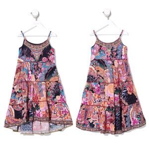 Milla By Camilla Mayfair Mary Kids High Low Hem Dress Size 10 Rhinestone Boho